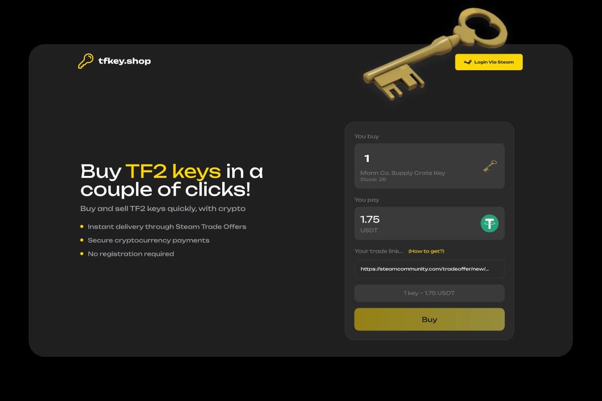 TFkey app interface preview